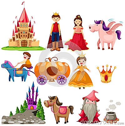 Fairytale set Vector Illustration