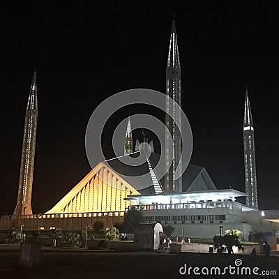 Faisal Mosque Stock Photo