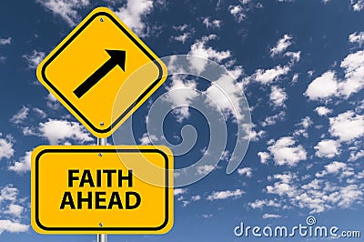 Faith ahead Stock Photo