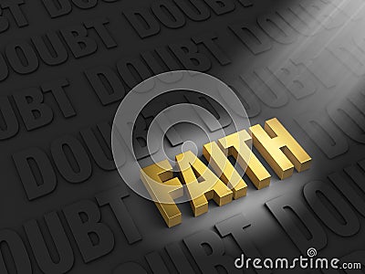 Faith Amongst Doubt Stock Photo