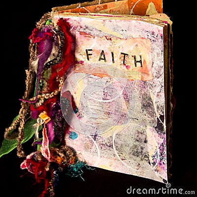 Faith Art Journal Stock Photo