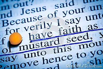 Faith as mustard seed Stock Photo