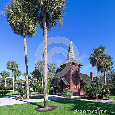 Faith Chapel of Jekyll Island Stock Photo