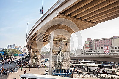 Iconic urban art under South African city bridge Editorial Stock Photo