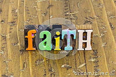 Faith hope love trust god journey believe lord positive attitude Stock Photo