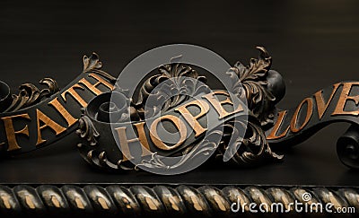 Faith Hope and Love Stock Photo