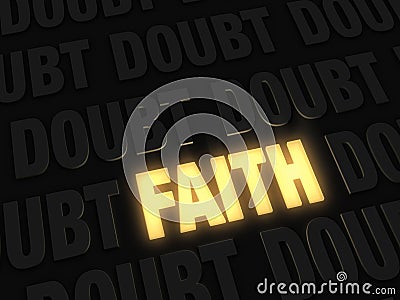 Faith, A Light Amidst Doubt Stock Photo