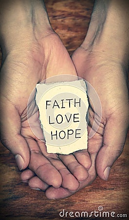 Faith Love Hope Stock Photo