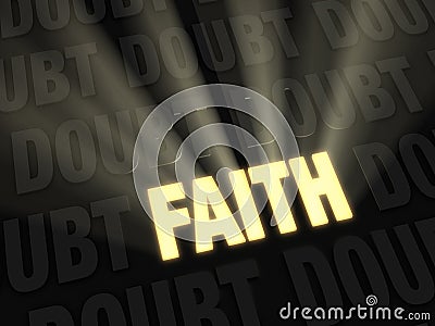 Faith Outshines Doubt Stock Photo