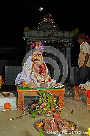 Faith-religion Hindu Supereem God shiva in Uttsav murty or festive murty for Shiv Ratry-Kukadia Editorial Stock Photo
