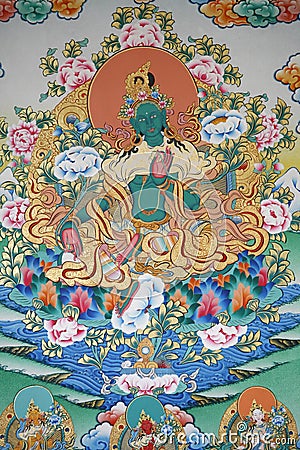 Faith, spirituality and religion. Tibetan Thangka Stock Photo