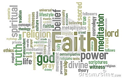 Faith Word Cloud Vector Illustration