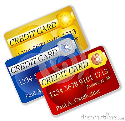 Fake Credit Cards Illustration Cartoon Illustration