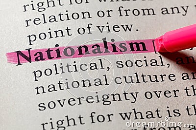 Dictionary definition of the word nationalism Stock Photo