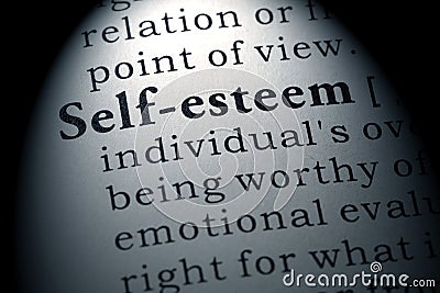 Dictionary definition of the word self-esteem Stock Photo