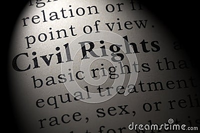 Definition of Civil Rights Stock Photo