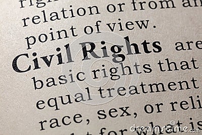 Definition of Civil Rights Stock Photo