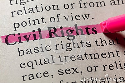 Definition of Civil Rights Stock Photo