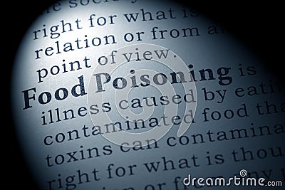 Definition of Food Poisoning Stock Photo