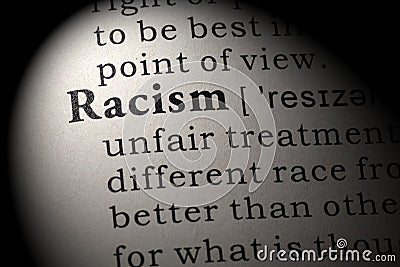 Definition of Racism Stock Photo