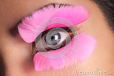 Fake Eyelashes Stock Photo