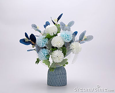 Fake flower and Floral background. The fabric flowers bouquet. Colorful of decoration artificial flower Stock Photo