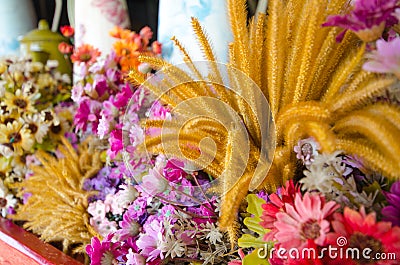 Fake flower in the vase Stock Photo