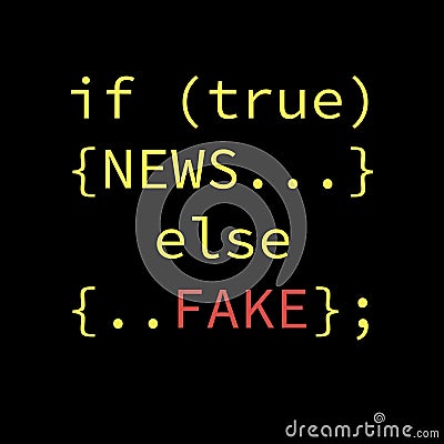 Fake news concept design. Vector Illustration