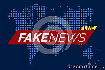 Fake news live Cartoon Illustration