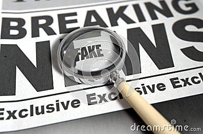 Fake News Newspaper Stock Photo