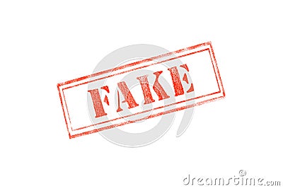 `FAKE` rubber stamp over a white background Stock Photo