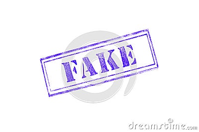 `FAKE` rubber stamp over a white background Stock Photo