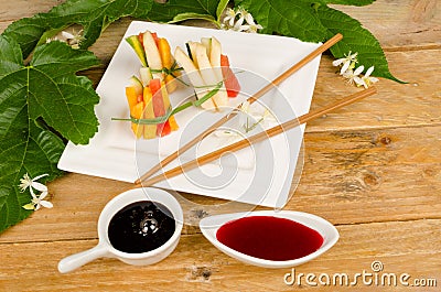 Fake sushi Stock Photo