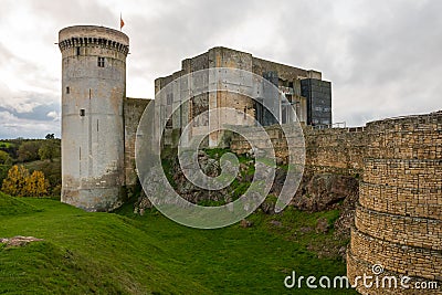 Falaise Castle Chateau dungeons, Falaise, Calvados, Normandy, France Editorial Stock Photo
