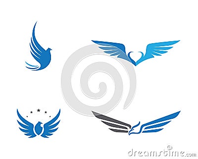 Falcon Eagle Bird Logo Template Vector Illustration