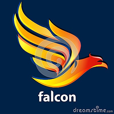 Falcon flight Vector Illustration