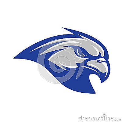 Falcon head sporty logo concept Stock Photo