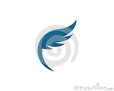 Falcon Wing Logo Template Vector Illustration