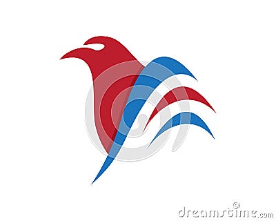 Falcon Wing Logo Template vector icon design Vector Illustration