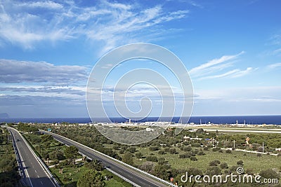 Falcone-Borsellino airport Stock Photo