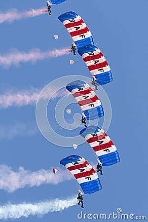 Falcons Parachute Display Team Editorial Stock Photo