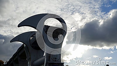 Falkirk Wheel. Unique boat lift. Stock Photo