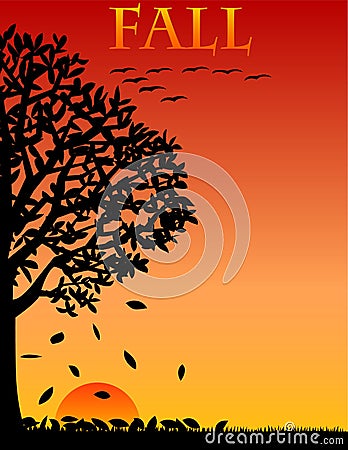 Fall/Autumn Background/eps Vector Illustration