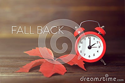 Fall back. Daylight saving time Stock Photo