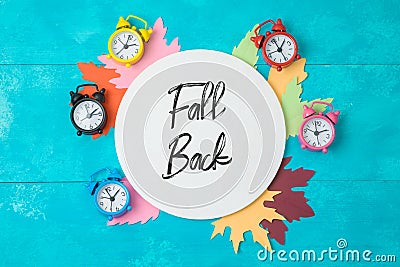 Fall back time change concept Stock Photo