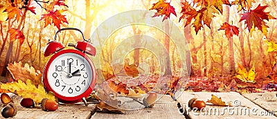 Fall Back Time - Daylight Savings End Stock Photo