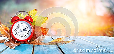 Fall Back Time - Daylight Savings End Stock Photo