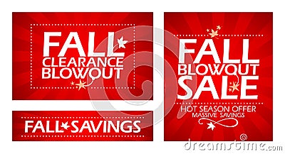 Fall clearance sale. Vector Illustration