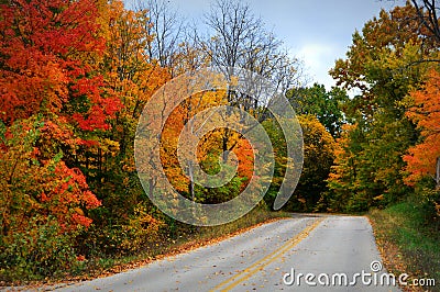 Fall Road Stock Photo