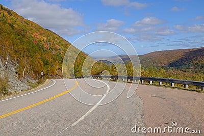 Fall Colours on Cape Breton`s Cabot Trail Stock Photo